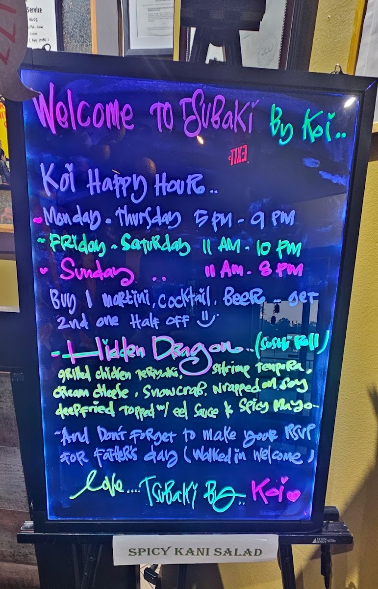 Menu Tsubaki Sushi & Hibachi By Koi-6