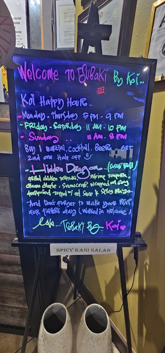 Menu Tsubaki Sushi & Hibachi By Koi-7